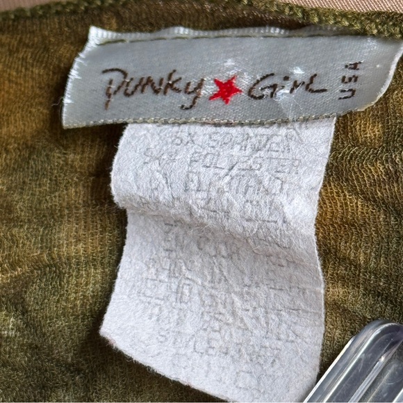 Vintage Y2K Stretch Top Earthy Sheer Size Small Made in USA - Picture 9 of 11